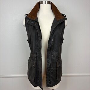 NorthStyle Portland Weather Resistant Vest Brown Corduroy Trim Size M Equestrian